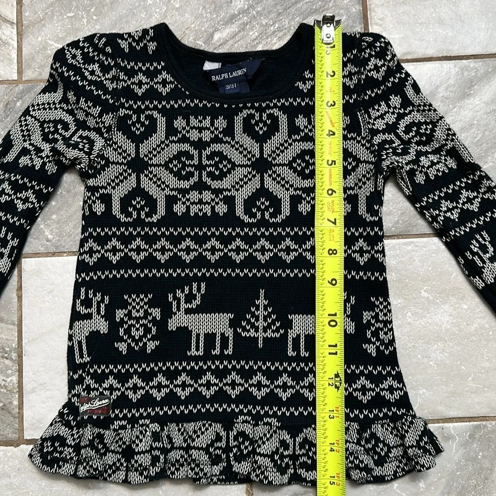 Ralph Lauren girls long‎ sleeve top size 3T - Picture 6 of 7